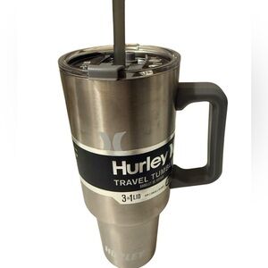 Hurley Stainless Steel Travel Mug with Handle. new